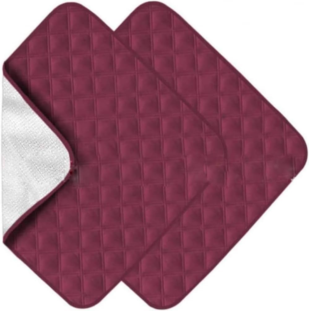 Stay Dry and Comfortable with These Waterproof Incontinence Seat Pads – Washable, Reusable and Non-Slip, Perfect for Wheelchairs, Sofas, Car Seats (56*73cm,Wine Red)