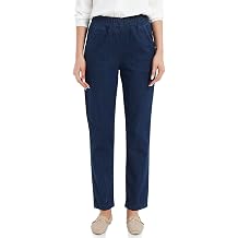 Soojun Womens Elastic Waist Jeans Stretch Pull On Pants
