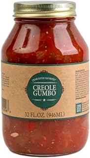 Creole Gumbo by Charleston Favorites – Traditional Southern Gumbo Soup, Small Batch, Ready to Eat, 32 fl oz Jar