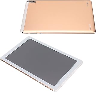 ANGGREK 10.1in HD Tablet with MTK6592 8 Core CPU, 1GB RAM+16GB ROM, Expandable Storage Up to 128GB, 10.1-inch HD Display, Dual SIM Slots, 2800mAh Battery, for Operating System (Gold)