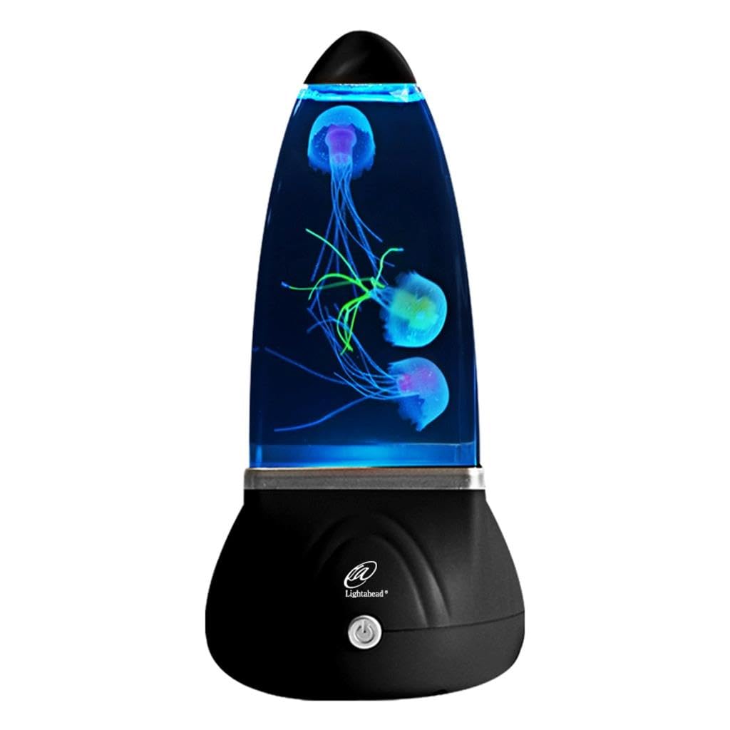 Lightahead Mini Jellyfish Sensory Aquarium Lamp with 7 Color Changing Effects. The Ultimate Sensory Synthetic Jelly Fish Tank Aquarium (Small).