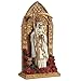 Veronese Design 9 3/8 Inch Regal Santa Muerte Dia De Los Muertos Golden Arch Hand Painted Resin Sculpture White Reaper Statue