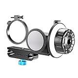Neewer Follow Focus CN-90F with Gear Ring Belt for DSLR Cameras of 65mm-103mm Lens Diameter Such as Nikon,Canon,Sony DV/Camcorder/Film/Video Cameras,Fits 15mm Rod Mounts,Shoulder Supports