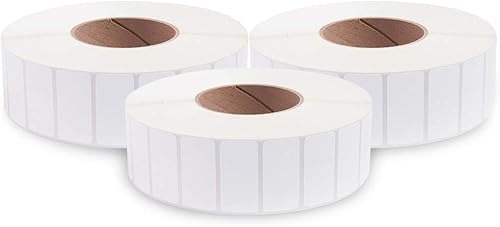 enKo 3 rollos, 3900 etiquetas Etiquetas térmicas directas adhesivas perforadas de 2 x 1 pulgada, calcomanías de Logística de Tienda, etiquetas