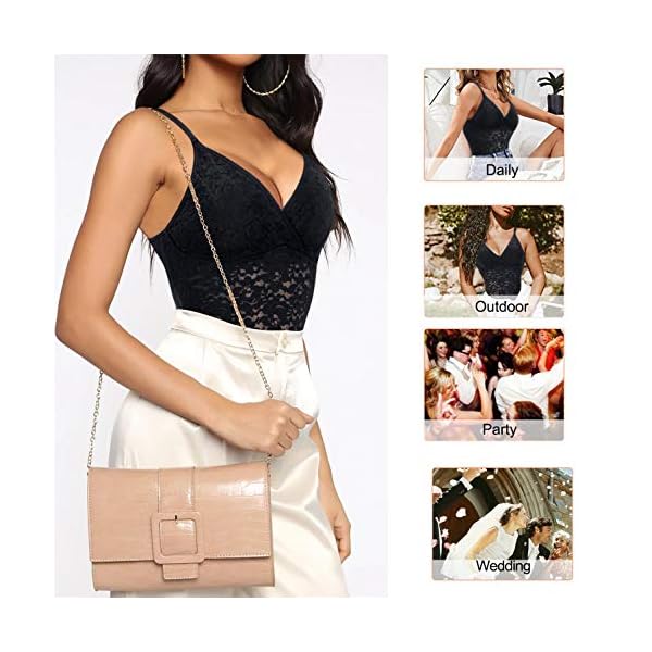 BRABIC-Lace-Bodysuit-for-Women-Tummy-Control-Shapewear-Sleeveless-Tops-V-Neck-Backless-Camisole-Jumpsuit-Shaper BRABIC Lace Bodysuit for Women Tummy Control Shapewear Sleeveless Tops V-Neck Backless Camisole Jumpsuit Shaper (Black, Medium)