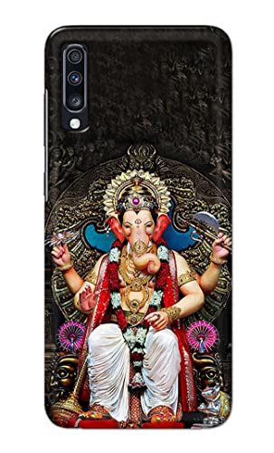 Image of PRINTFIDAA Lord Ganesh Bappa Moriya Printed Designer Hard Back Case Cover for Samsung Galaxy A70 / Samsung A70s, SM-A705FN / DS, SM-A705YN -(SS) MVN1010