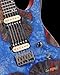 Leo Jaymz Electric Guitar Monsoon Deluxe Series, Reverse Headstock, Burl Top, Mahogany Body, Roasted Maple Neck, Rosewood Fretboard, Case (Blue)