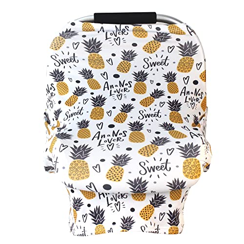 Image of GRITRIVAL Car Seat Cover for Babies, 7 in 3 Baby Car Seat Cover, Nursing Covers for Breastfeeding, Infant Car Seat Cover