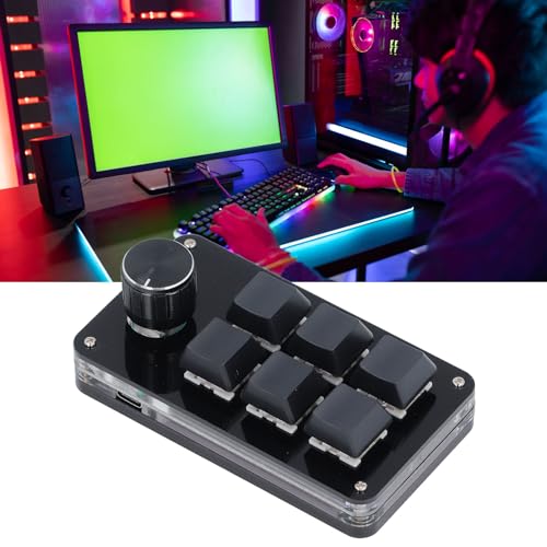 Mini clavier de jeu mécanique USB ergonomique compact portable filaire - 5