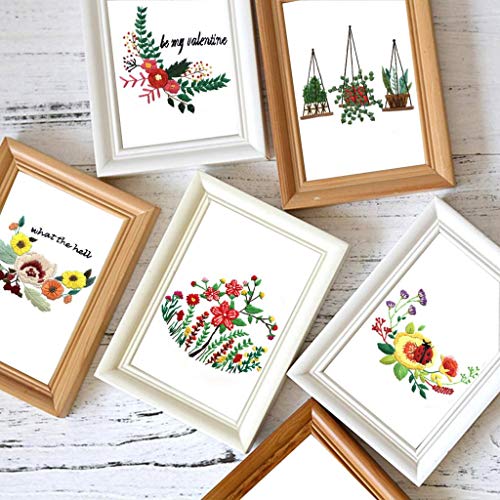 Image of Louise Maelys Floral Embroidery Kit for Beginners Saying DIY Craft | Cross Stitch Kits with Floral Saying Design, Includes Hoop, Threads and Needles. Needlepoint Kit for Adults DIY Crafts