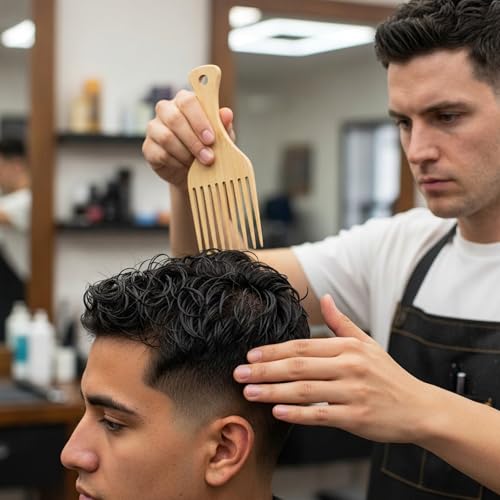 Peines de Bambú para Cabello Afro 2 piezas miniatura 6