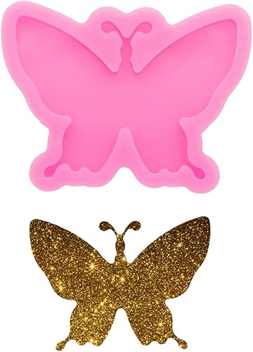 Angel Wings Molde de silicona para llavero de mariposa, moldes de resina epoxi para llavero, aretes, empuñaduras de teléfono