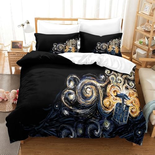 Housse de couette 3D super douce parure lit finition fermeture éclair premium