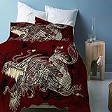 ★【Versteckter Reißverschluss】Bettbezug und kissenbezug versehen mit einem reissverschluss - leicht an - und auszuziehen; die4 eckbändchen halten die bettdecke an der richtigen stelle und lassen sie in form bleiben - kein verrutschen.