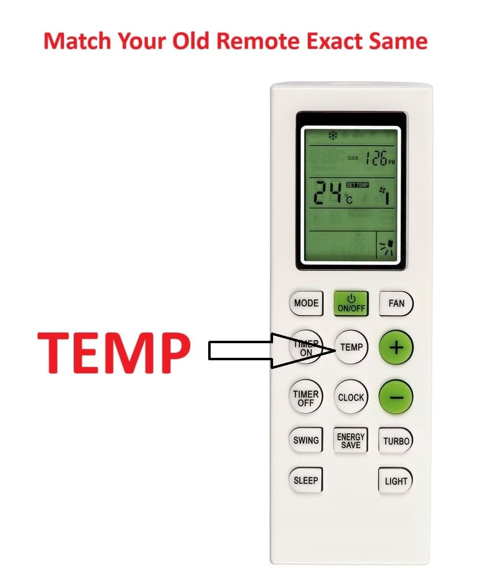 5 Year Warranty Remote Compatible for Blue Star Split/Window AC Remote 1.5 Ton 1 Ton 2 Ton