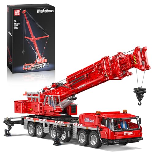 Mould King 17065 Technique télécommandée Grue Camion Briques de construction GMK Grue pour charges lourdes Chariot de grue Chariot de serrage Jouet pour...