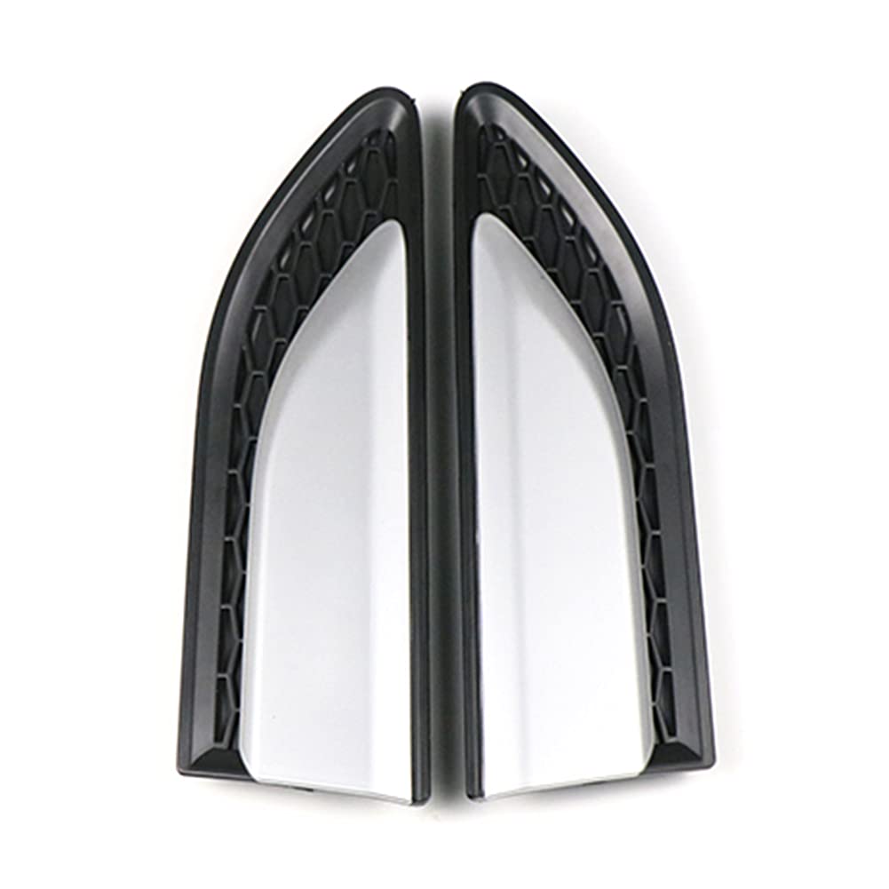 NEWSMARTS Pair Automotive Exterior Side Air Outlet Vent Cover Trims for Land Rover Discovery Sport 2015-2019, Silver