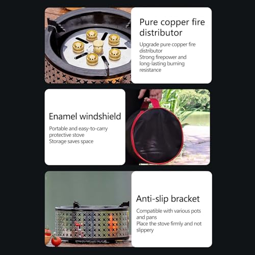 Brûleur de Camping 15800 anti-vent pour une cuisson extérieure rapide - 8