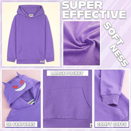 Image of Pokemon Hoodie for Boys & Teens Hooded Sweatshirt Warm Anime Pikachu Sweater