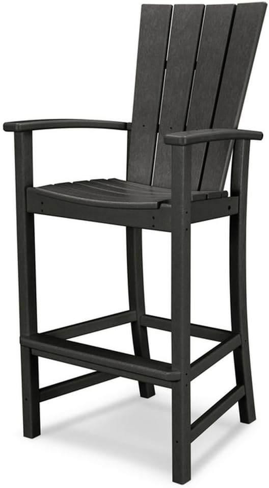 POLYWOOD® Quattro Adirondack Bar Chair in Slate Grey