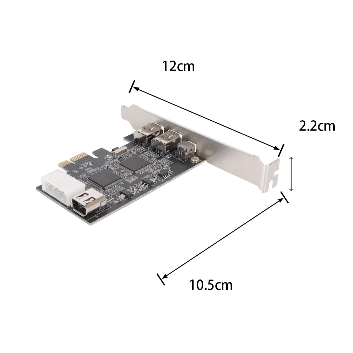Alide Carte PCI Express FireWire, Carte D'image PCIE 5 Ports, Cartes Contrôleur IEEE 1394a Avec Câble FireWire 6 Broches-4 Broches Et Support Discret