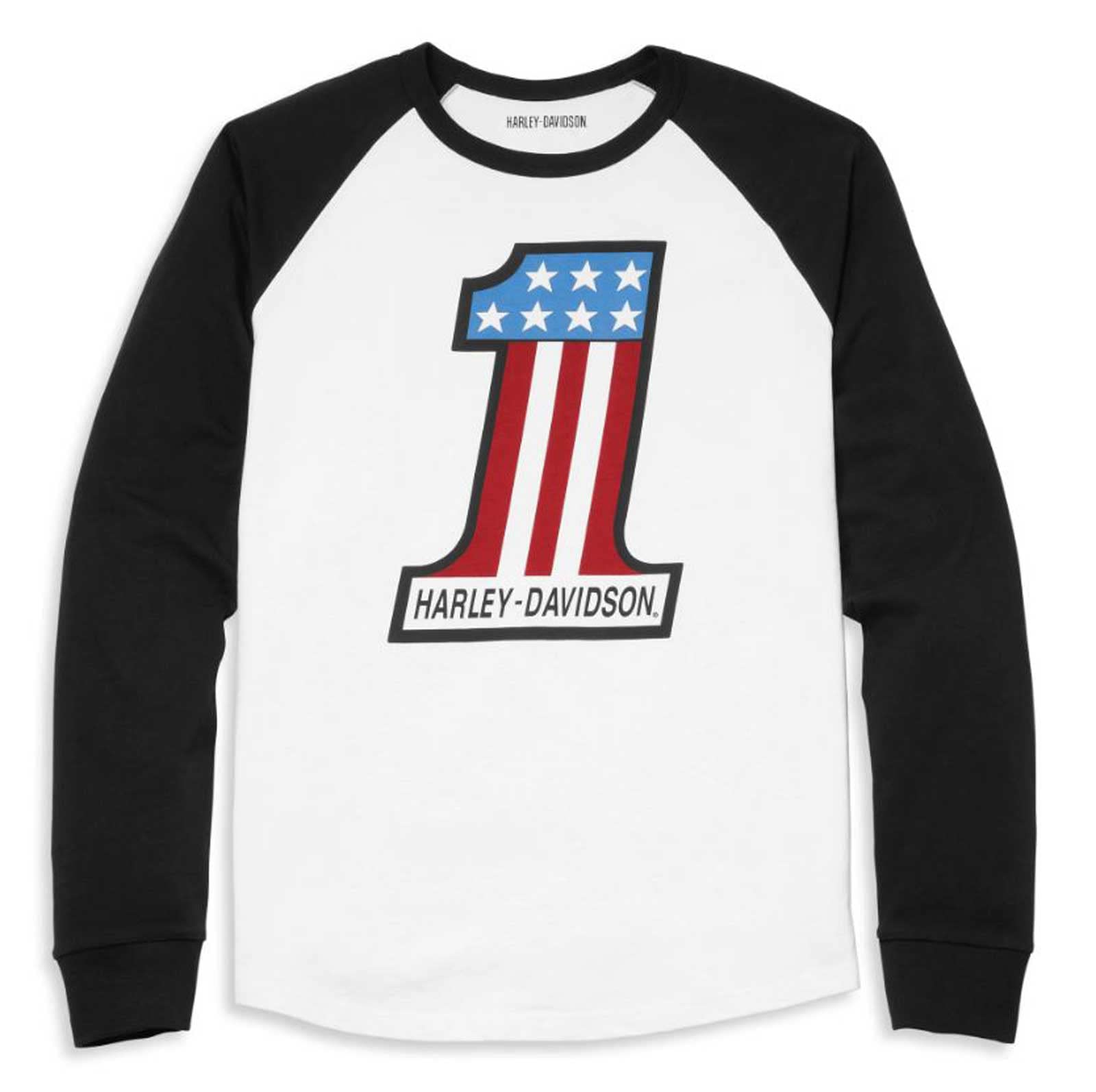 Amazon.com: Harley-Davidson Men's #1 Race Raglan Long Sleeve