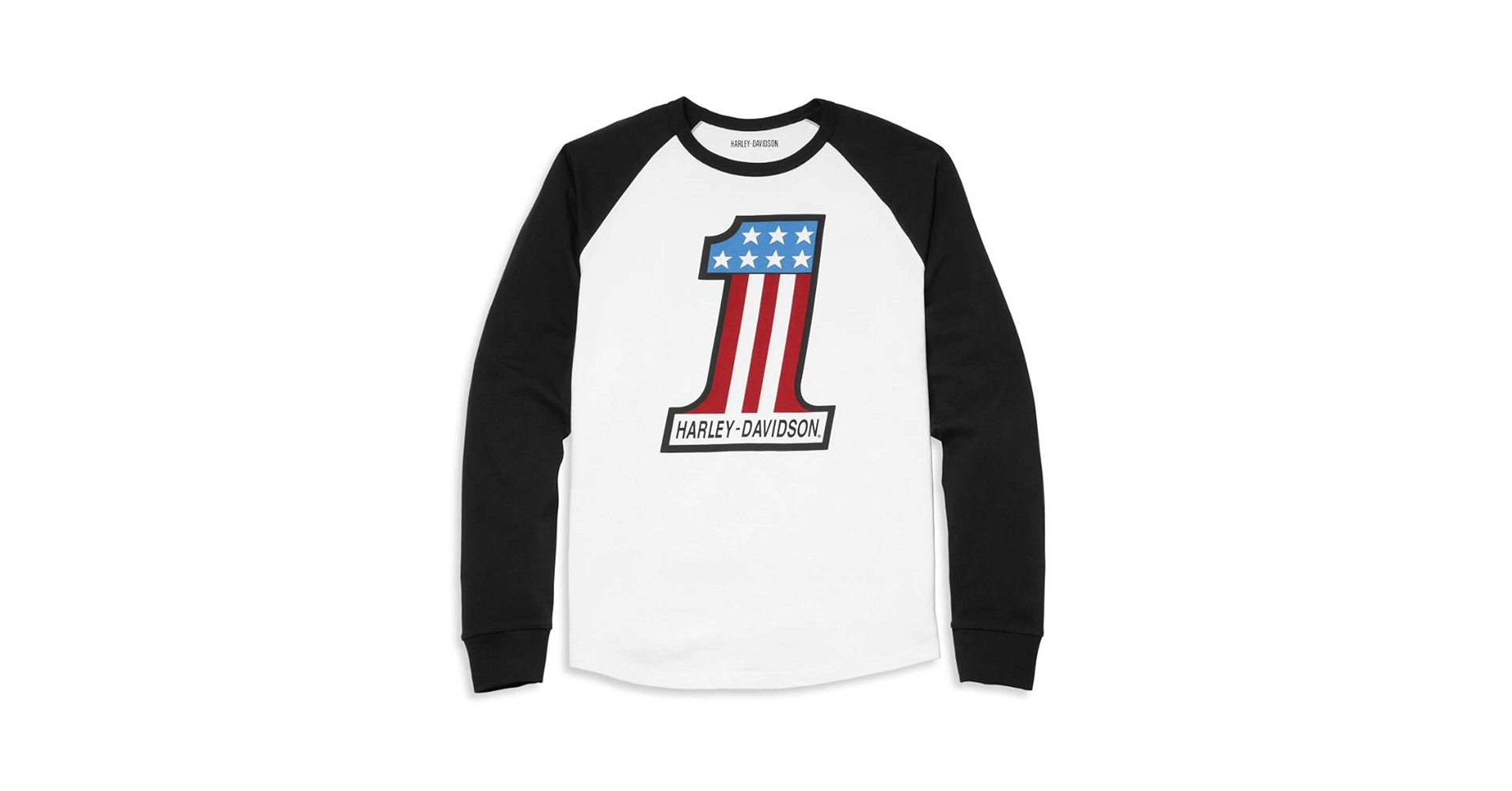 Harley-Davidson Men's #1 Race Raglan Long Sleeve Graphic