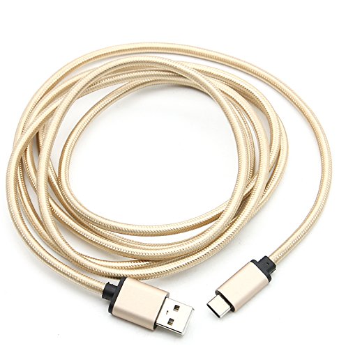 WGGE METAL USB 3.0 to USB 3.1 type c (USB C) Cable Nylon braiding , for MacBook pro, Google ChromeBook Pixel , Nokia N1 Tablet, OnePlus 2, Nexus 6P/5X,LG G5 V20 and MORE (HIGH SPEED 5GB/s) (2 Pack)