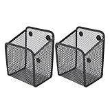 Zerodis Magnetic Pen Holder Shelf Baskets Mesh Pencil Marker Storage Basket Organizer with Magnets Office Supplies for Organizing Pens Erase...