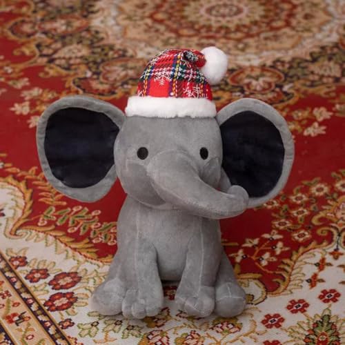 AOLIAY 25cm Grau Plüsch Elefant Kuscheltier,Cartoon Elefant Tier Plüschspielzeug Plüschtier Stofftier für Babys Kinder Jungen Mädchen,Elefant Plüsch Stofftiere für Kinderzimmer Raumdekoration