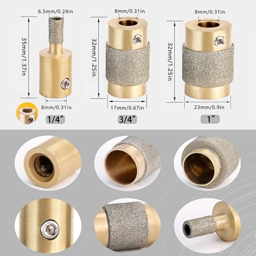 2pcs 34 inch diamond grinder bit head tools stained glass tools and supplies for stained glass grinder widely used for glass processing arts and decoration mcb 343939