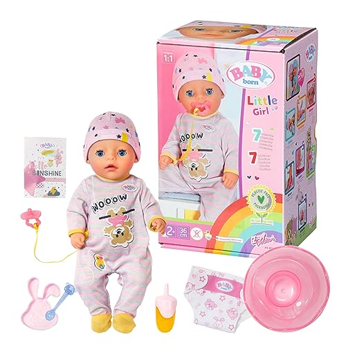 Little Girl 36 Cm - Facile per Mani Piccole Il Gioco Creativo Promuove LEmpatia e Le Abilità Sociali - per Bambini Dai 2 Anni in Su - Include Vestito e 7 Accessori