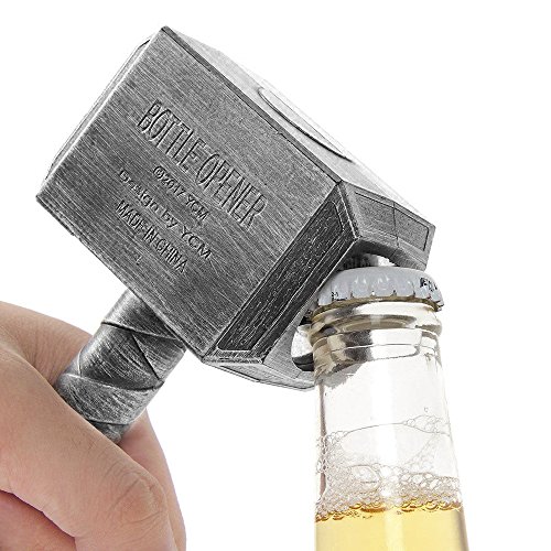 ALIXIN-Mjolnir Quake Beer Bottle Opener,Hammer of Thor Shaped Bottle Opener,Perfect voor Bar en Huishoudelijk Gebruik,Warhammer-Stijl Geweldig Cadeau voor Festival. (Zilver) - Image 8