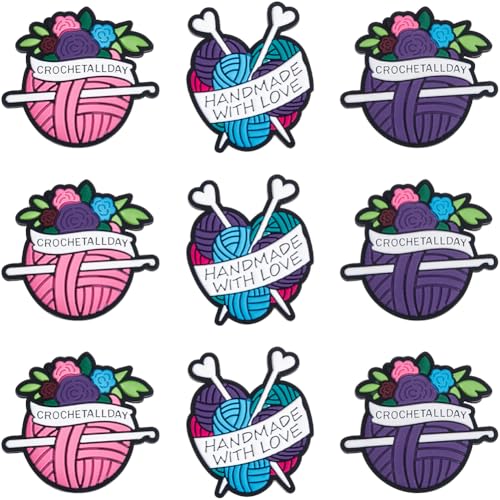 SUNNYCLUE 1 Box 12Pcs 3 Styles Crochet Focal Bead...