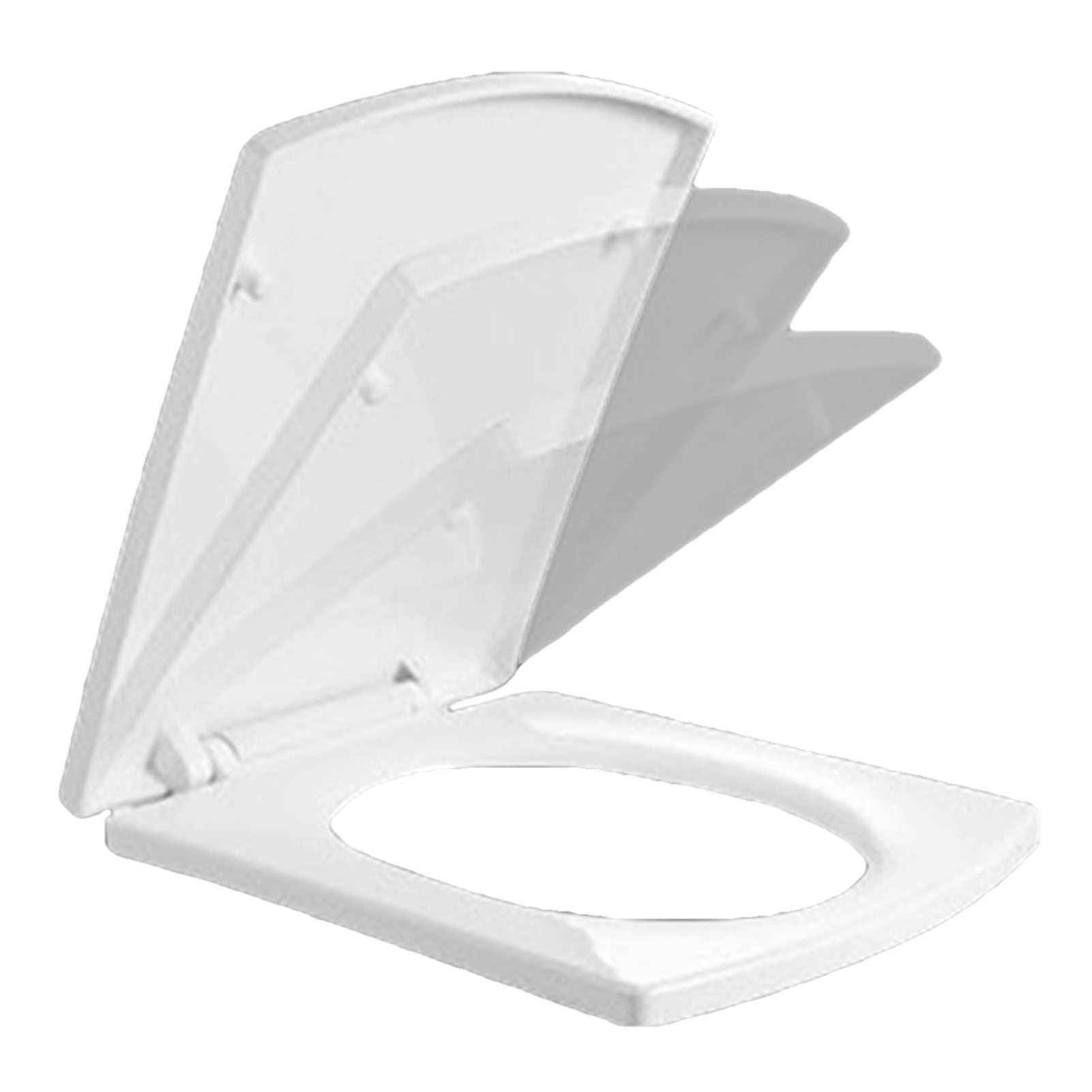 Dxpsxjl One Color Elongated Toilet Seat, Never Come Loose Slow Close One Click Pp Plastic White Easy Quick Installation, Toilet, Come, Close, Slow, Never, Elongated, Seat, Loose, Adjustable