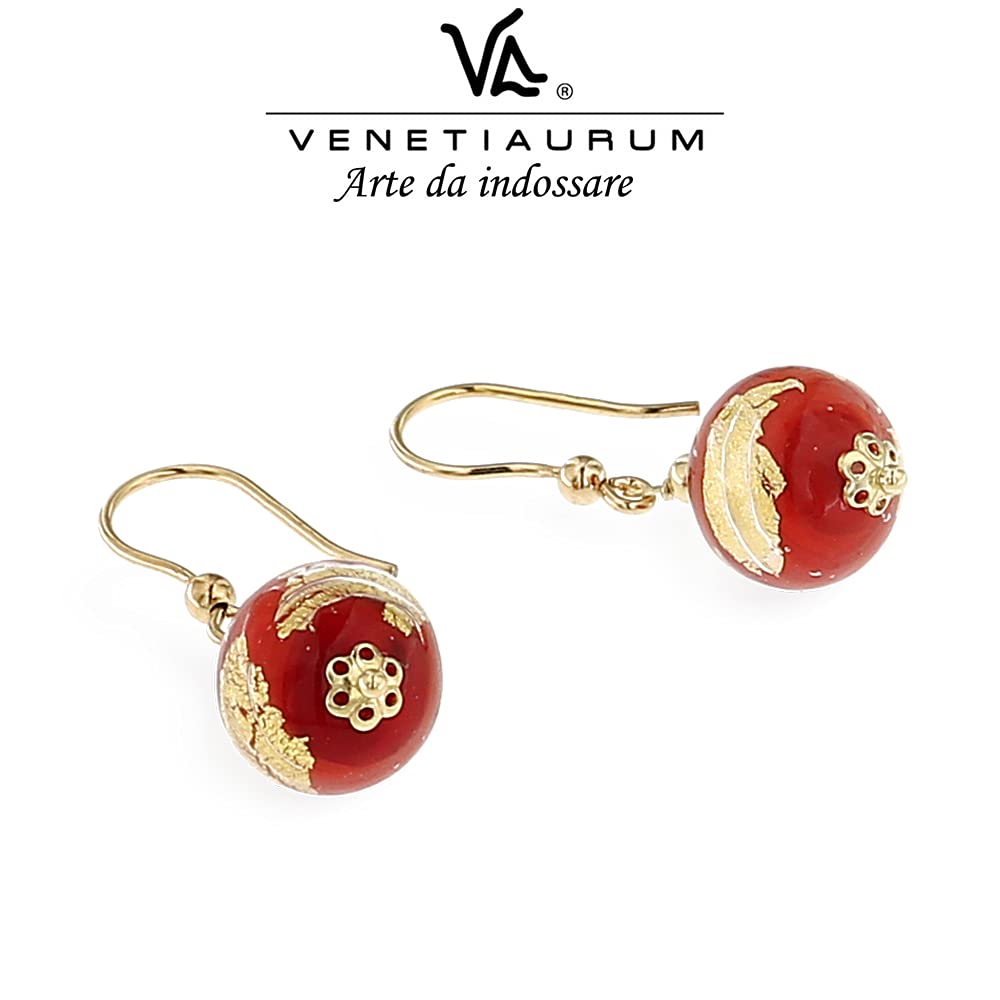 Venetiaurum - Orecchini per Donna con perle in vetro originale di Murano e argento 925 - Gioiello Made in Italy certificato