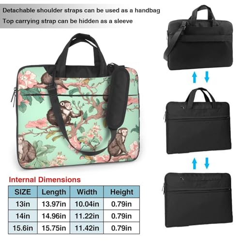 Thin Laptop Bag Monkey Tree Art Painting Laptop Sleeve Case For Men Women Lightweight Computer Messenger Bag2