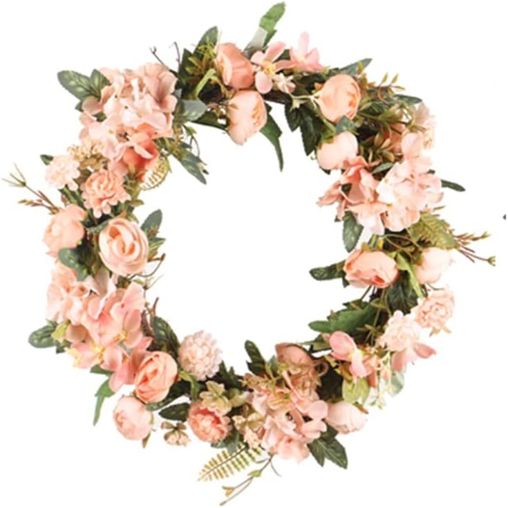 European Rose Embroidered Ball Wreath Simulation Flower Decoration Home Pendant