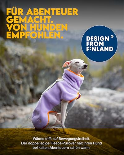 Woolly Wolf Alpha 360 Fleece Hundepullover für kleine Hunde Gr. 27 Lavendel - Flauschig-Warmer Hundepulli für kalte Tage mit Verstellbarer Passform, 100% recycelte Materialien