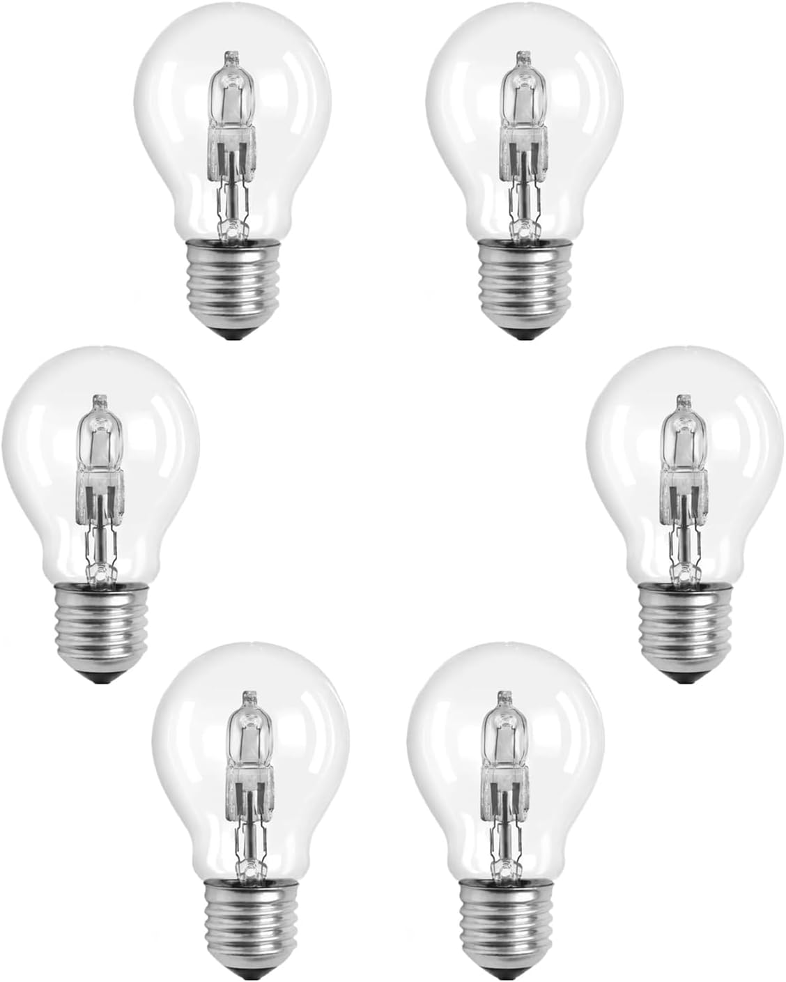 6 Pcs Lighting Bulbs 043168787963 78796 43 Watt Clear A19 Halogen Light Blub