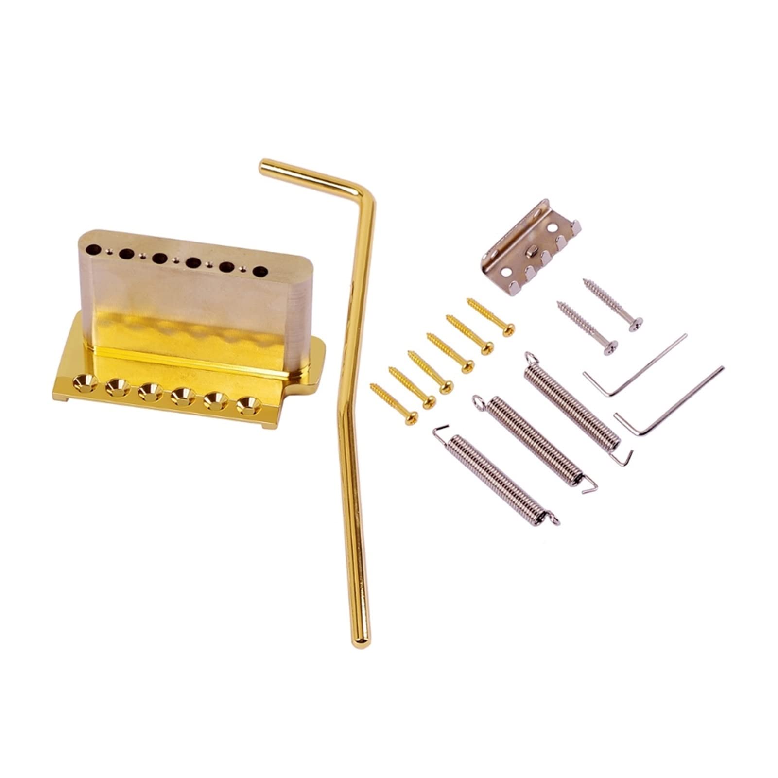 Parti di ricambio chitarra 6 Corde Sella Gold Guitar Guitar Guitar Bridge Single Tremolo System Set
