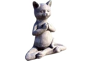 Meditating Cat Buddha Zen Garden Statue