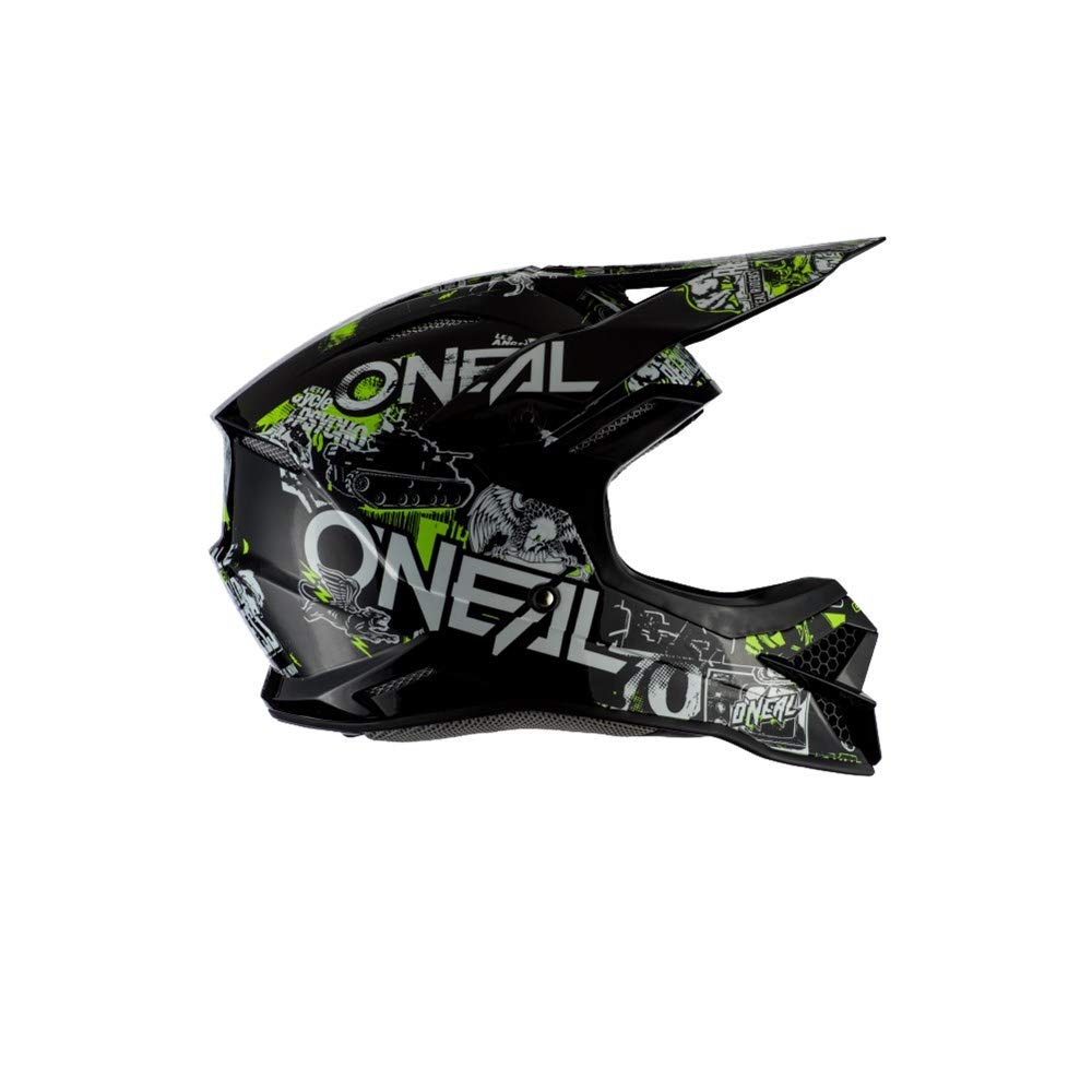 O'NEAL | Motocross-Helm | Motocross Enduro | , ABS Schale, Lüftungsöffnungen für optimale Belüftung & Kühlung | 3SRS Helmet Attack 2.0 | Erwachsene
