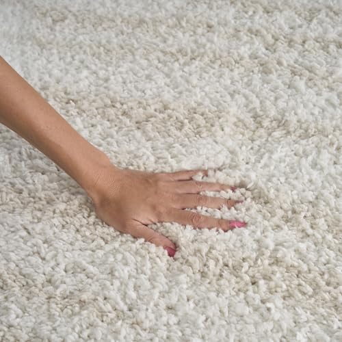 Tapete decorativo moderno Nourison beige 5'3" x 7' miniatura 6