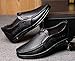 Mens Casual Leather Shoes Business Slip-on Shoes Comfort Fashion Driving Shoes for Male,Black-1,43EU=9.5 M US