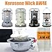 Kerosene Heater Wick AW4E Fits for Sengoku HMN-110 KeroHeat CTN-110 Heatmate HMN-110 Mega Heat MGN-110, Suitable for American Wick AW4E