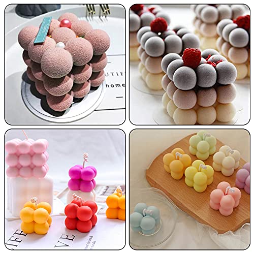 Kerzenform Bubble Kerzen, 15 in 1 3D DIY Silikonform Kerzen GieÃen Formen Heimdekorationen Bastel Silikon Kerzen Silikonform Bubble Candle Form für DIY Mousse Schokolade Kerze Harz Kuchen Handgemachte – Bild 8