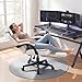 Giantex Gaming Chair, Ergonomic Video Game Chair w/Footrest, Lumbar Support, Headrest, Reclining Backrest & Linkage Armrests, Height Adjustable 360° Swivel Computer Desk Chair for Home Office (Beige)