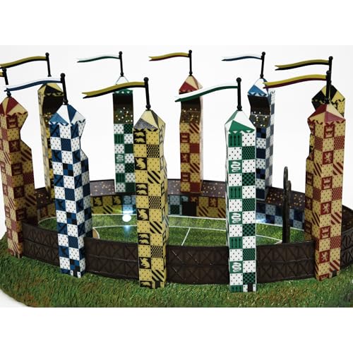 Image of Department 56 Harry Potter Village Accessories The Quidditch Pitch Lit Figurine, 5.63 Inch, Multicolor