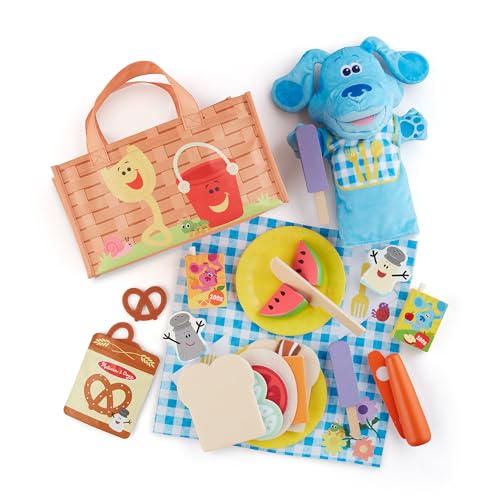 Image of Melissa & Doug Blue’s Clues & You! Share with Blue Picnic Play Set with Hand Puppet - FSC Certified